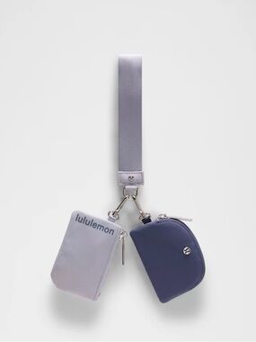 NWT lululemon athletica Dual Pouch Wristlet Faint Lavender / Grape Mist